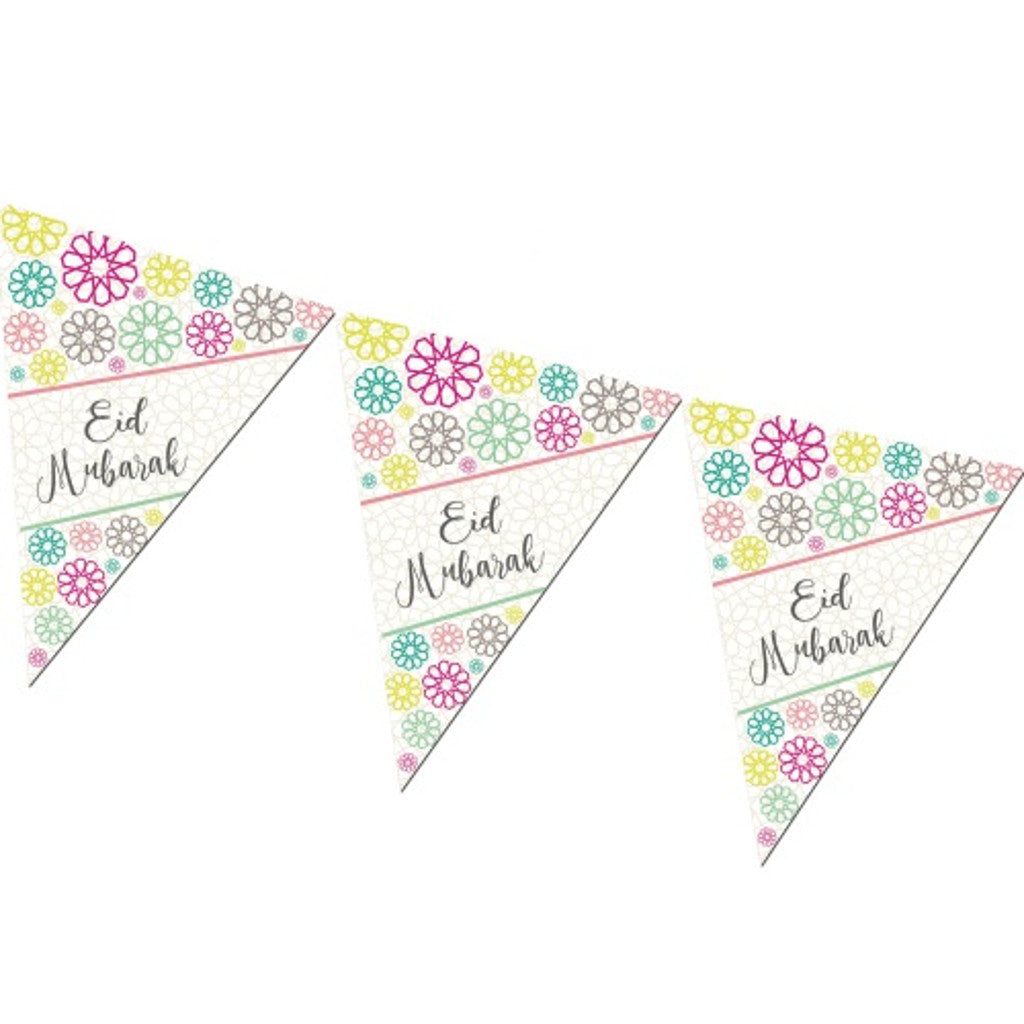 Eid Mubarak Bunting with a Geometric Pattern